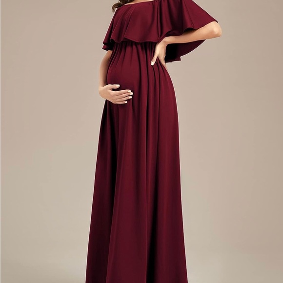 BRAND NEW! Women's Off Shoulder Maternity Casual Dress - Picture 3 of 4